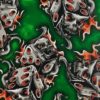 DIP KIT -  GREEN/ORANGE FLAMING DICE SKULLS