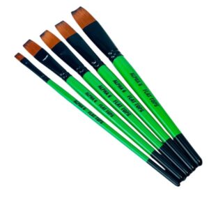 Alpha6 Flat Tops Paint Brush Set